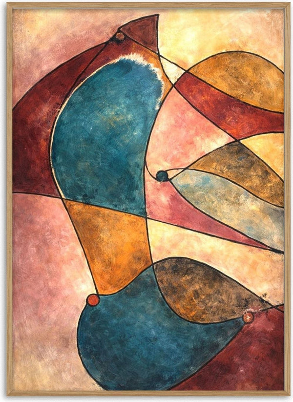 When Doves Cry by Art Guveau - abstract bird forms in bold black outlines