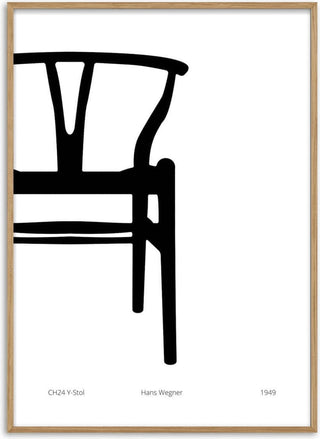 Y-stolen af Hans Wegner som poster til stuen