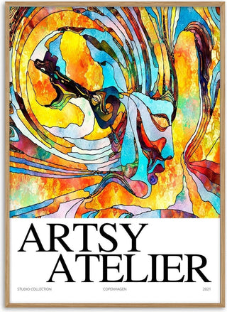 Yellow Collage Artsy Poster